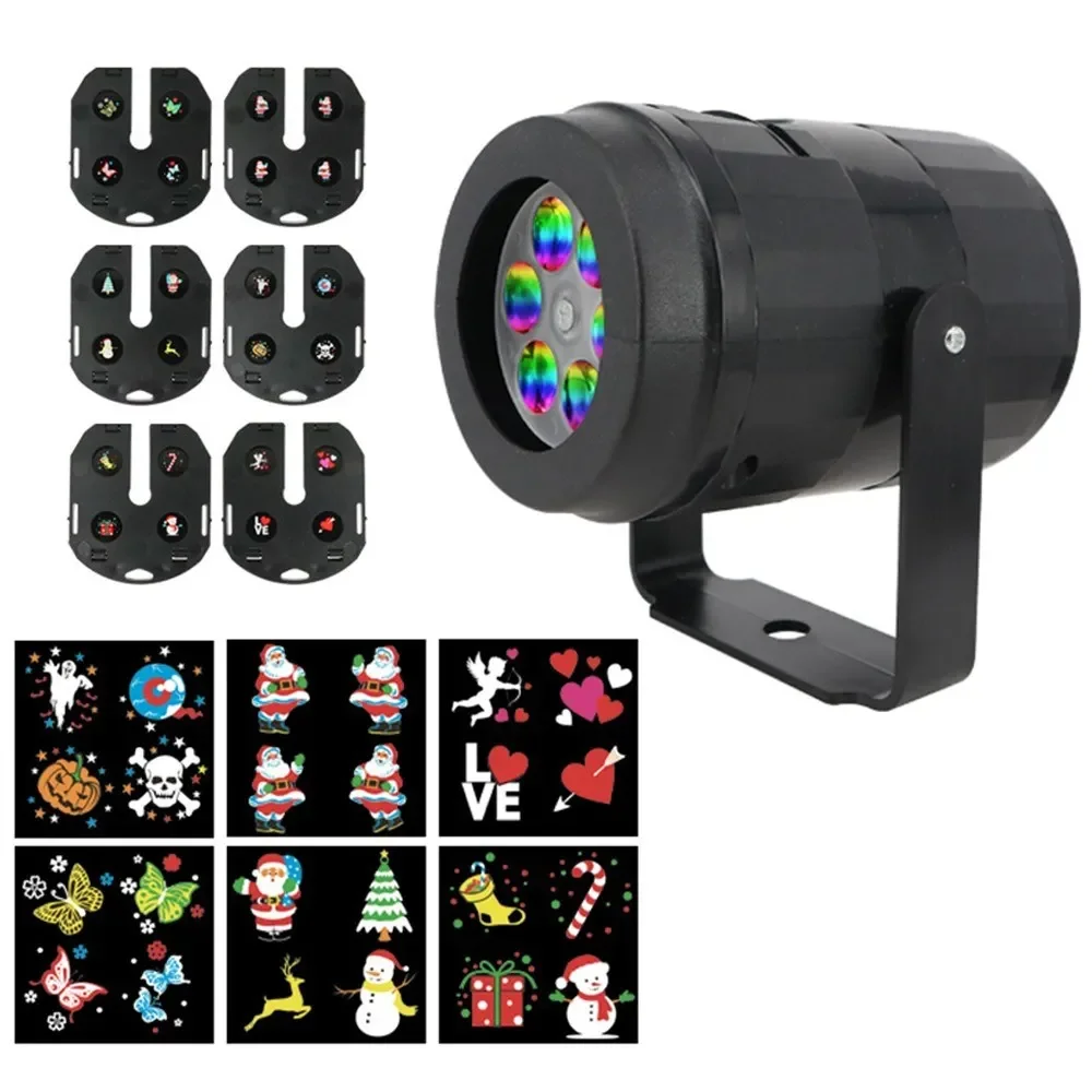 

Led Snowstorm Pattern Film Projection Lamp Film Christmas Pattern Lamp Christmas Halloween Card Changing Projection Lamp
