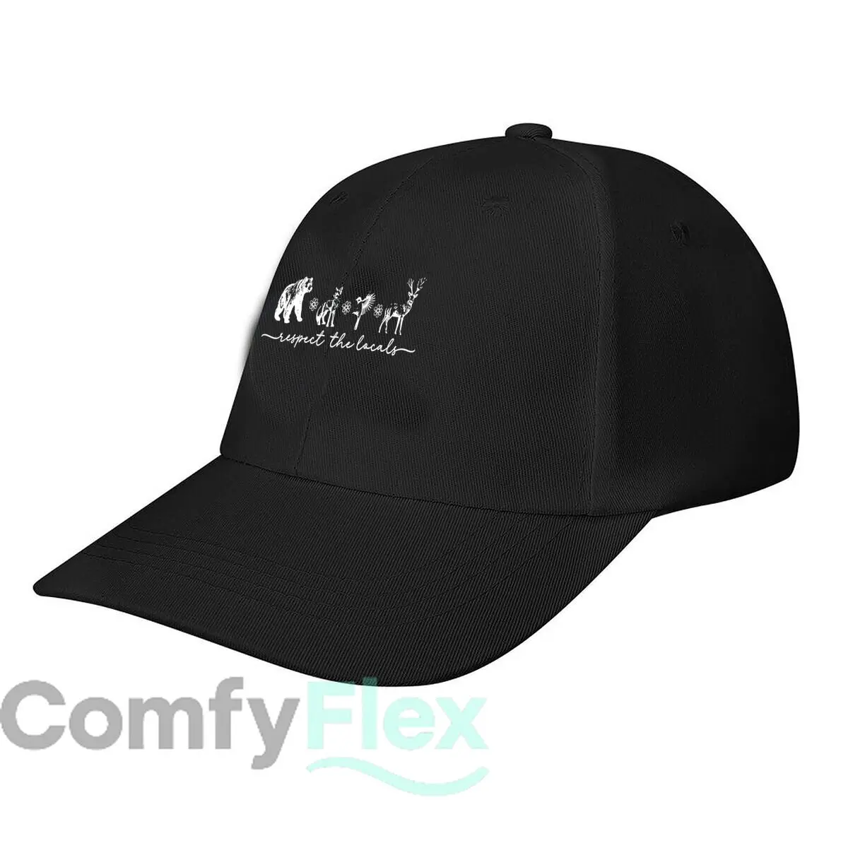 Vintage Baseball Cap Animal Graphic Respect The Lands Baseball Cap Fashion Men Sunhat Women's Outdoor Sports Snapback Cap