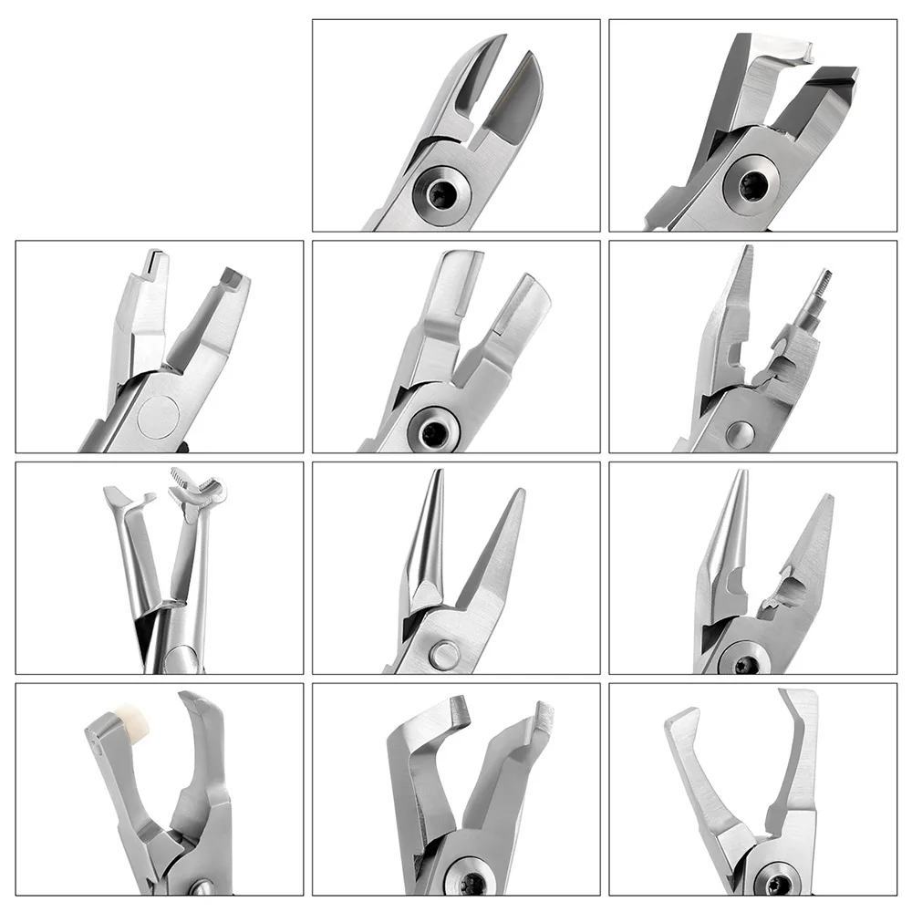 Pinces dentaires en acier inoxydable, fil orthodontique, coupe-extrémité distale, dissolvant d'attelle, outil d'instrument dentaire