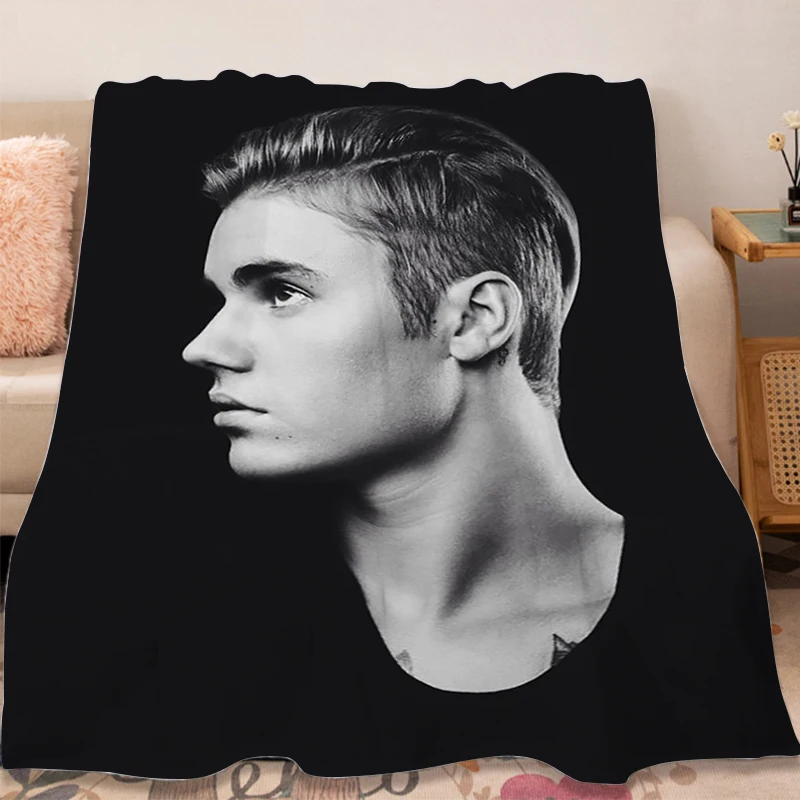 

Camping Blanket A-Justin Biebers Sofa Winter Fluffy Soft Blanket King Size Blanket Microfiber Bedding Warm Bed Fleece Custom Nap