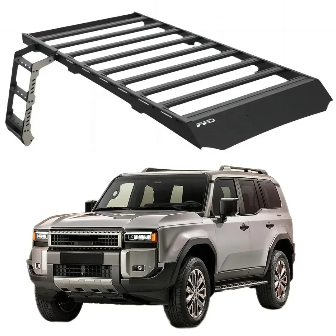 YBJ car accessories Roof Rack FOR Toyotas Prado LC250 luggage rack lancrusier  2024-2027 FJ250 roof platform ladder