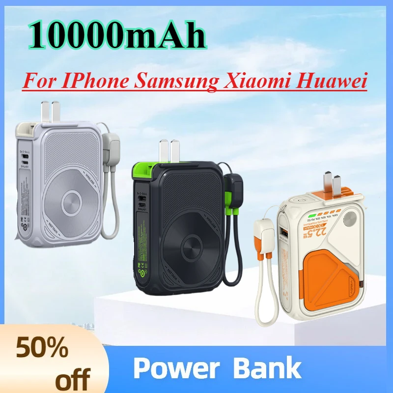 

10000mAh Magnetic Wireless Power Bank Stand Portable USB Cable Fast Charging External Battery for IPhone Samsung Xiaomi Huawei