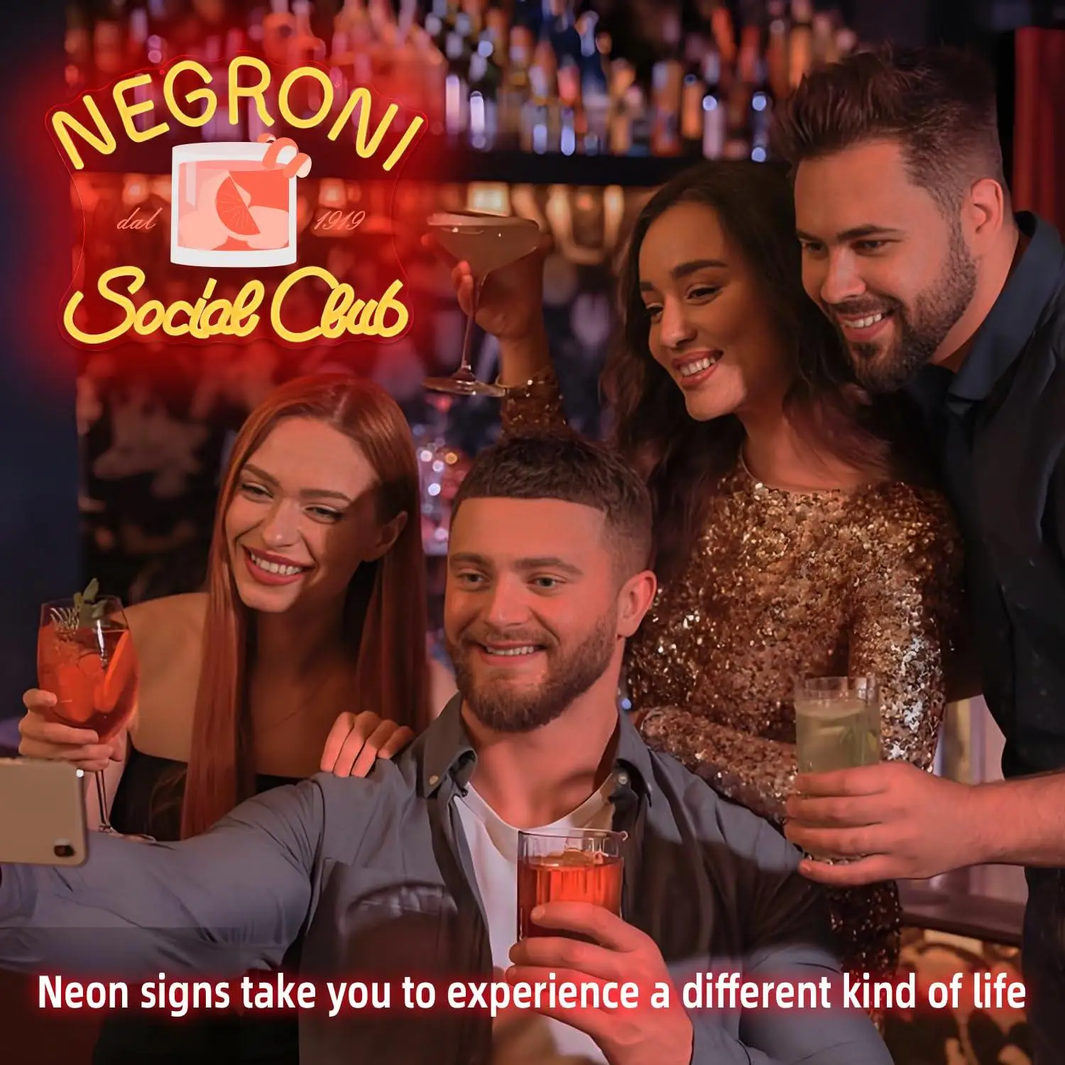 Negroni Social Club Neon Sign - Neon Sign Party ulasan dan harga