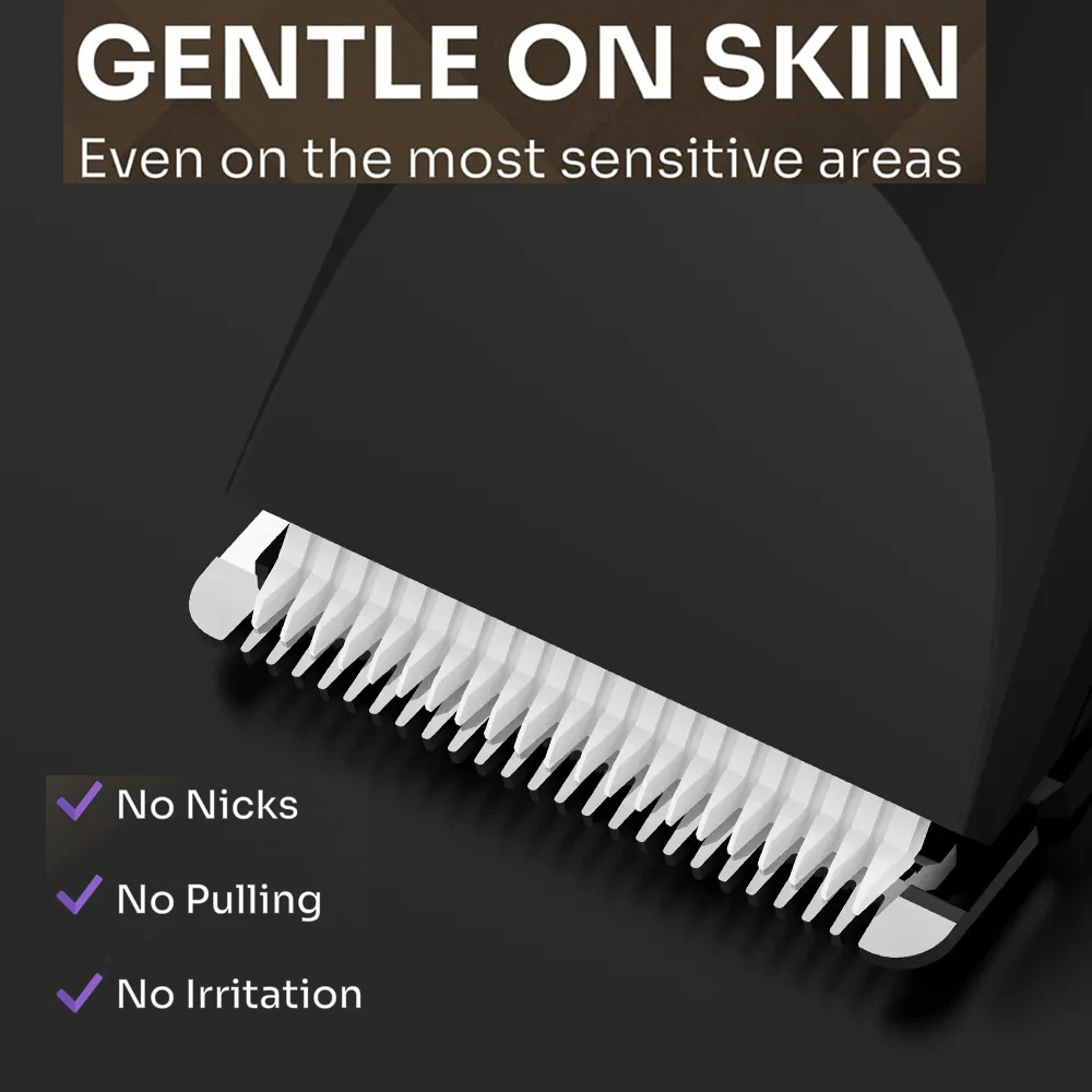 Aparador de biquíni para mulheres e homens, aparador de pêlos pubianos, molhado e seco, carregamento USB, aparador de esferas sem fio para pele sensível