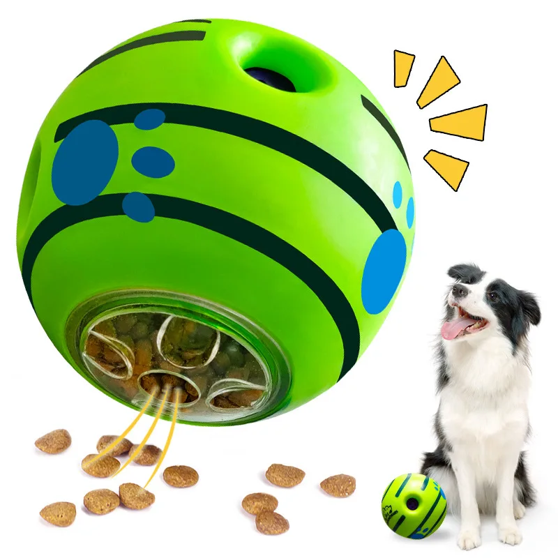 Interactive Pet Dog Toy Food Dispensing Ball Giggle Squeaky Puppy Puzzle Toy For Small Medium Large Dog