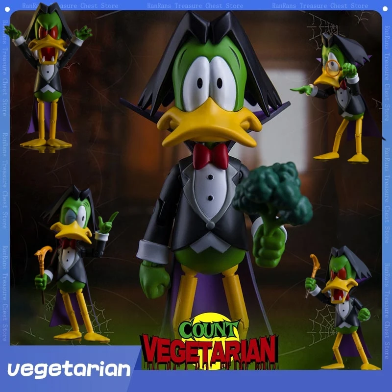 In Stock HAPPY CHILDHOOD Count Duckula Figure VEGETARIAN COUNT SHF Action Figure Toy Moving Model Collecto Christmas Gift