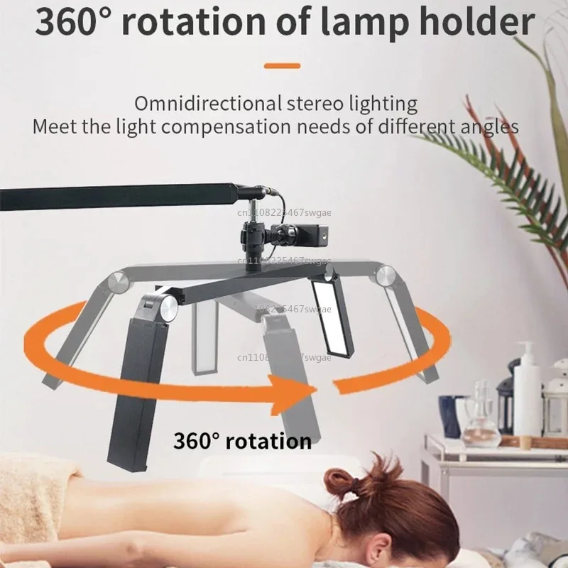 Ring Lamp for Beauty Facials Skincare Tattoo Eyebrows Filming VHalf Moon LED Lights Lamp Lash Temperature 3200K-5600K Floor LED view 5