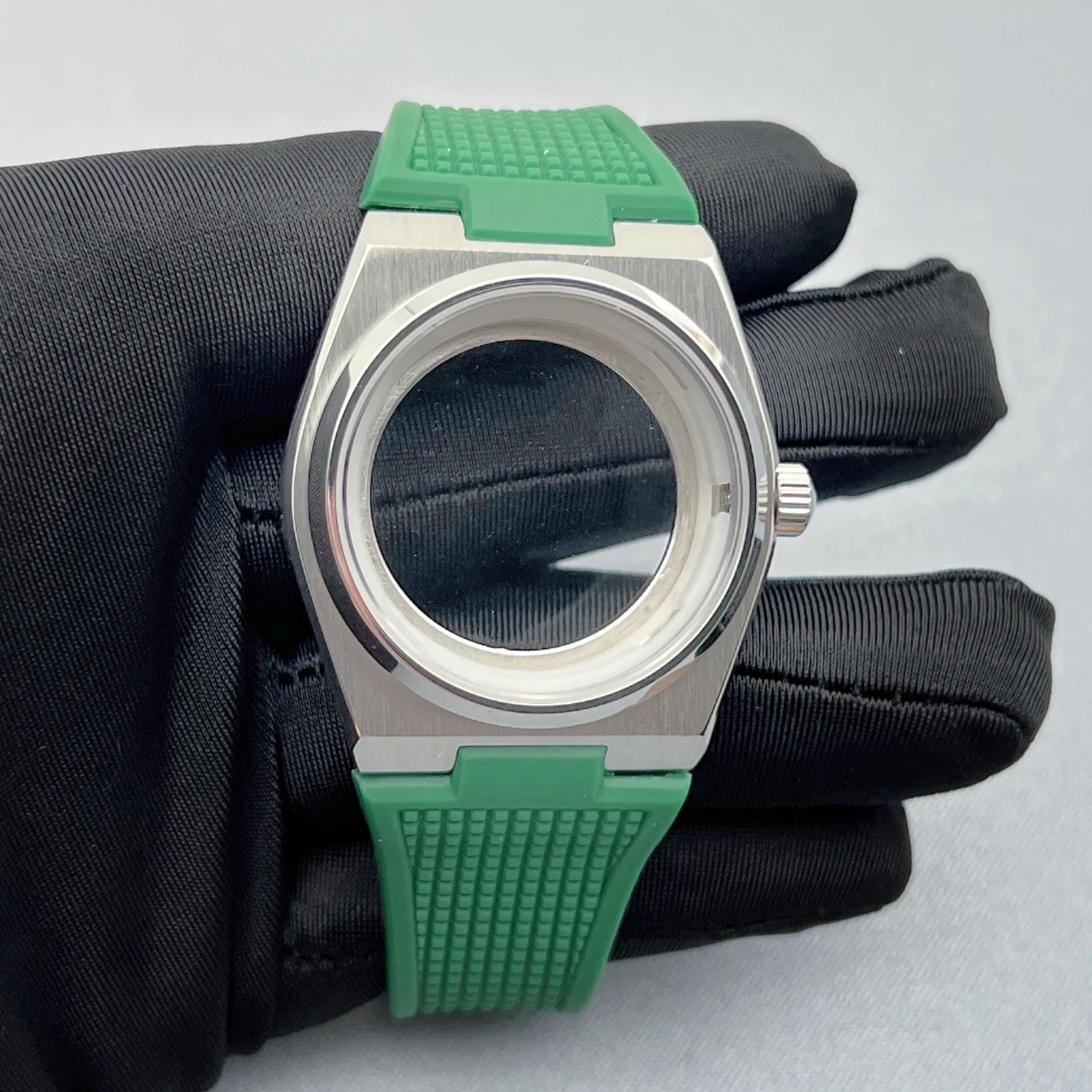 New NH35 rubber strap+case, watch accessories, sapphire mirror Suitable for 31.8mm or 28.5mm dial - Image 6