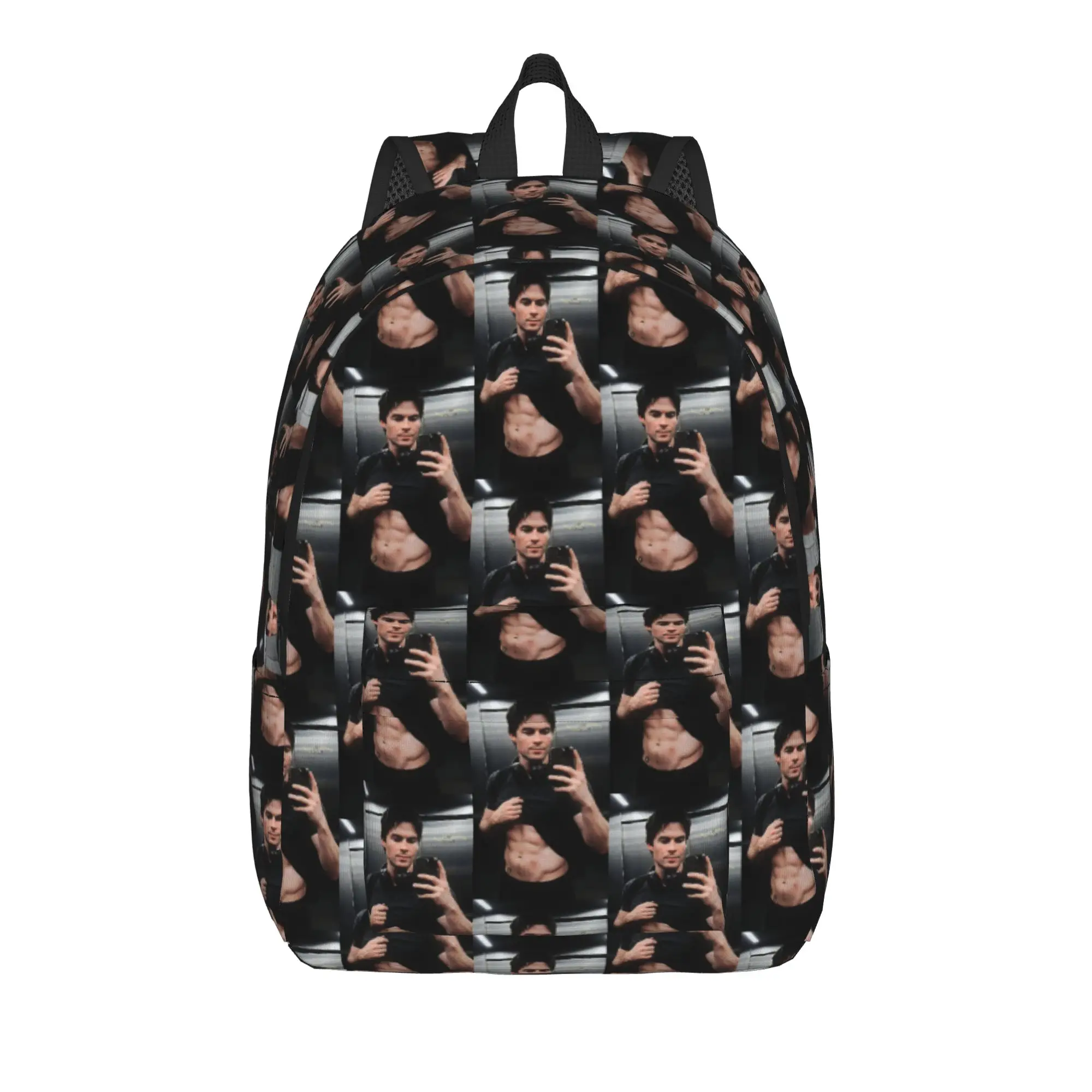 The Vampire Diaries Resuable Movie Backpack Damon Salvatore Youth Polyester College Backpacks Cool High School Bags Rucksack