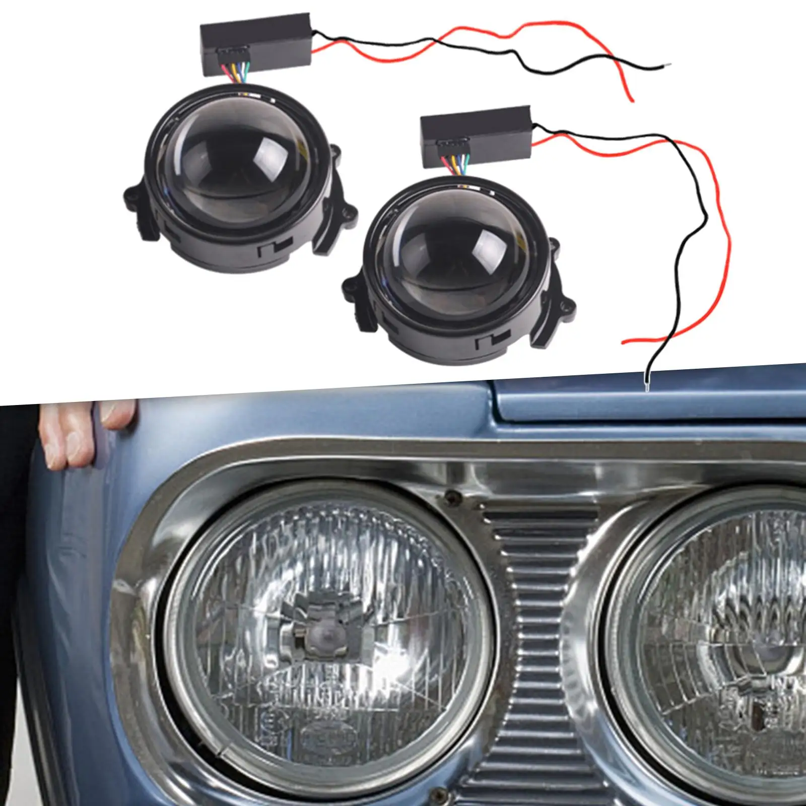 2 Pieces Generic LED Dynamic Eyes Lights Easy to Use Assembly for Cars