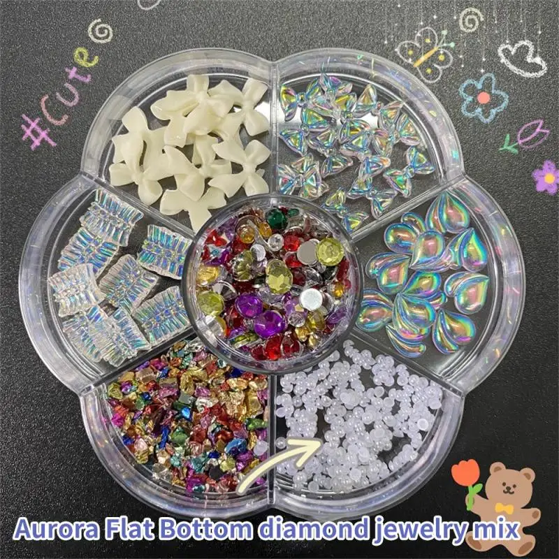 Diamond Nail Enhancements 3d Nail Art Rhinestone Decoration Nail Accessories A Box Of Nail Art Flat Back Crystal Rhinestones