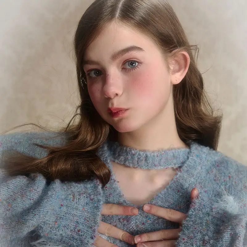 2000s Korean Fashion Loose Sweaters Y2k Subculture Casual Long Sleeve Pullovers Sweaters Chic Japan Style Sweet Winter Jumpers