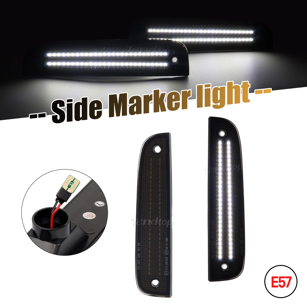 2pcs Led Front Turn Signal Indicator Lamp Side Corner Parking Marker Light Assembly For Jeep Cherokee 1997 1998 1999 2000 2001