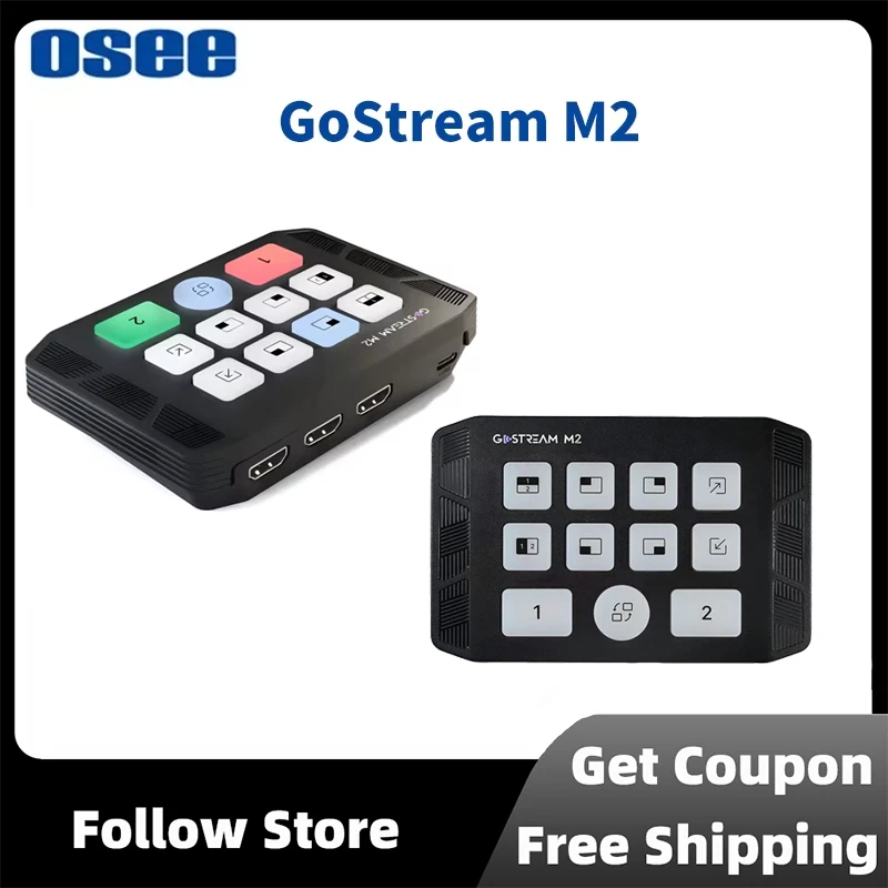 OSEE Gostream M2 2 Channel 4K USB 3.0 HDMI Capture Card Switcher wiht Dual Bit 4K Dual Screen 3.5mm Audio Input