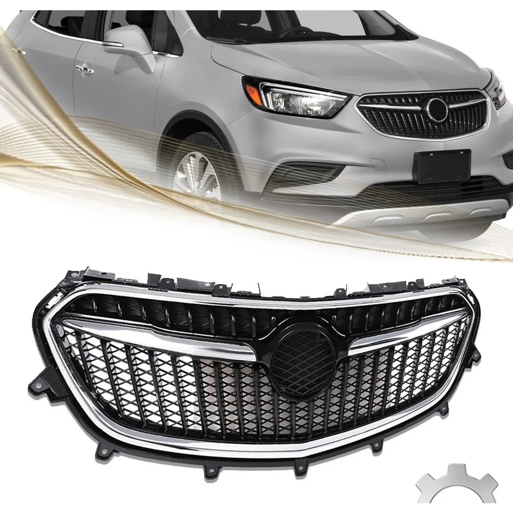 

Fit For 2017-2020 Buick Encore Front Bumper Upper Grille W/Chrome Trim GM1200755