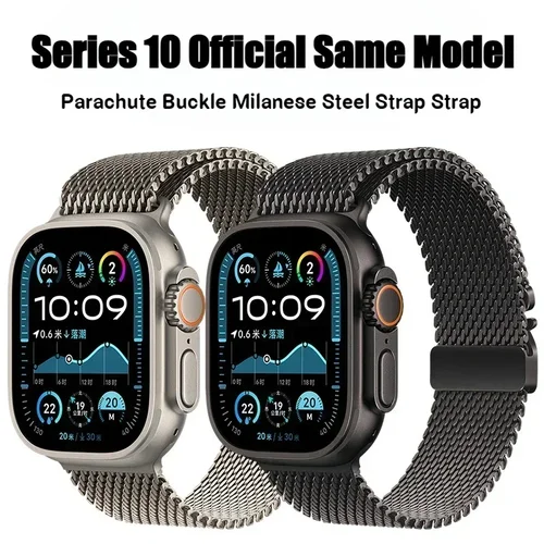 Imagen 1 del producto Correa Milanese Loop para Apple Watch Ultra 2 3 Band 49mm 45mm 46mm 44mm 42mm 41mm 40mm pulsera IWatch Series 11 10 9 8 7 6 5 SE