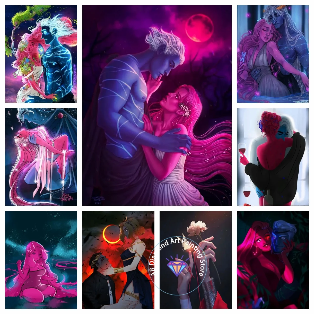 

AB Diamond Painting Kits Lore Olympus 5D DIY Diamond Embroidery Cross Stitch Handmade Art Gift Crafts Home Decor Gift