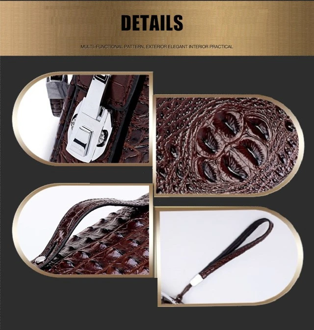 Bolso de mano antirrobo con cerradura de contraseña para hombre, bolso de mano de cuero genuino, nuevo patrón, grande, negocios, ocio, moda