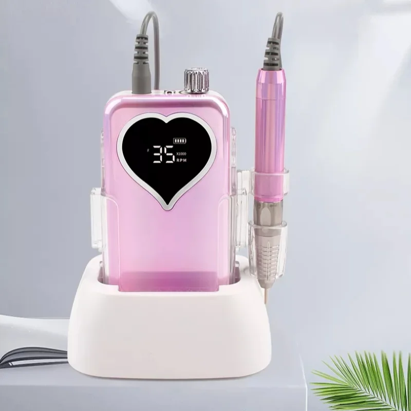 The Best 35000 RPM Brushless Rechargeable Nail Drill Machine Salon Manicure Supplies Portable Nail Drill