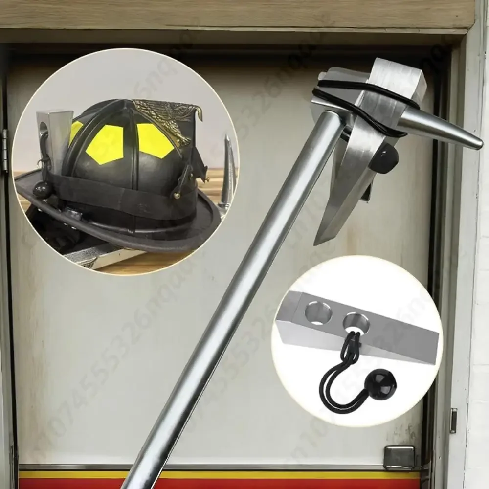 Super Light Metal Wedge with Bungee Cord Metal Door Chock Wedge Rescue Handy Portable for Window Wall Safety Inspection Building