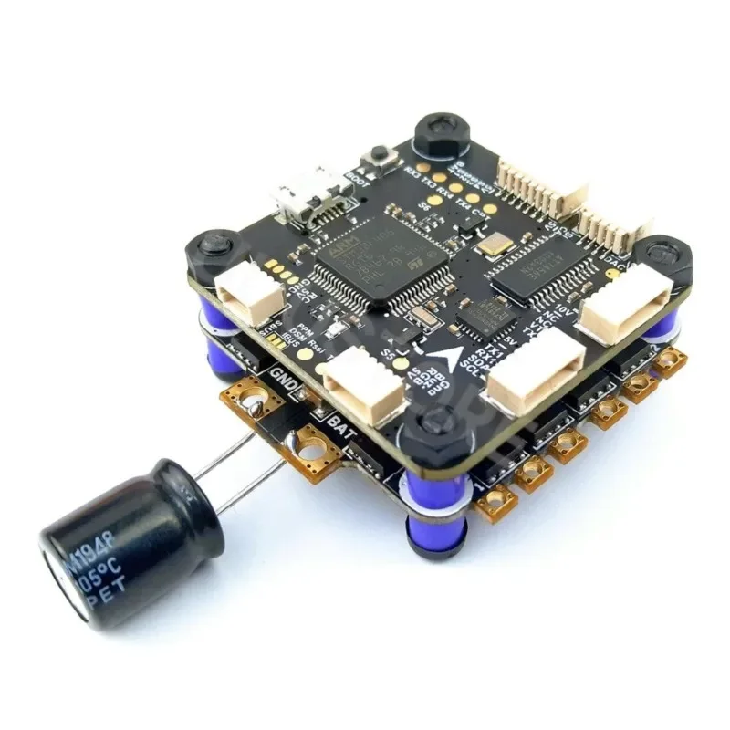 BoMaSDarwinFPV Betaflight F4 OSD Flight Controller With 10V 4.5V 3.3V BEC 50A BL_S 2-6S 4IN1 ESC Stack For Darwin129 FPV Racing