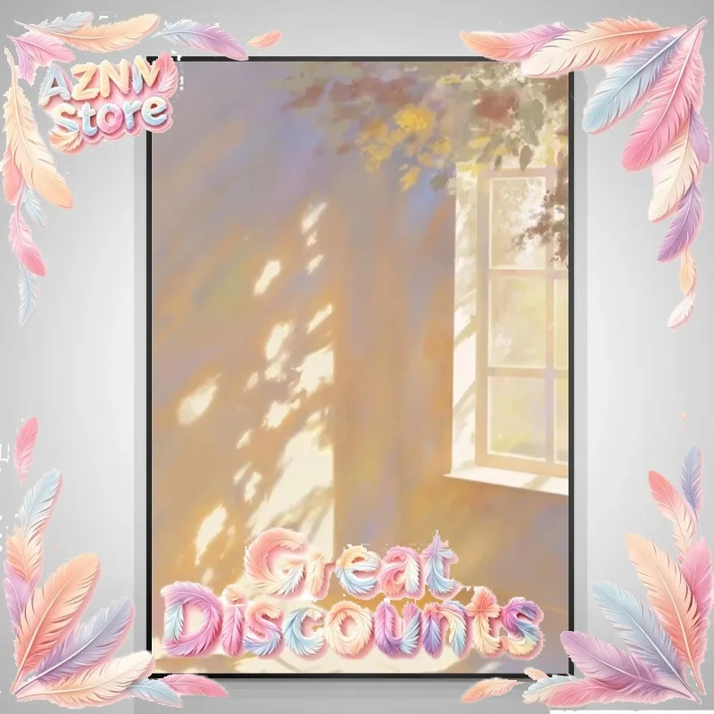 Modern Abstract Sunlight Streaming Through Window Poster Frameless Floral Shadows Canvas Wall Art for Living Room Decortion 2026