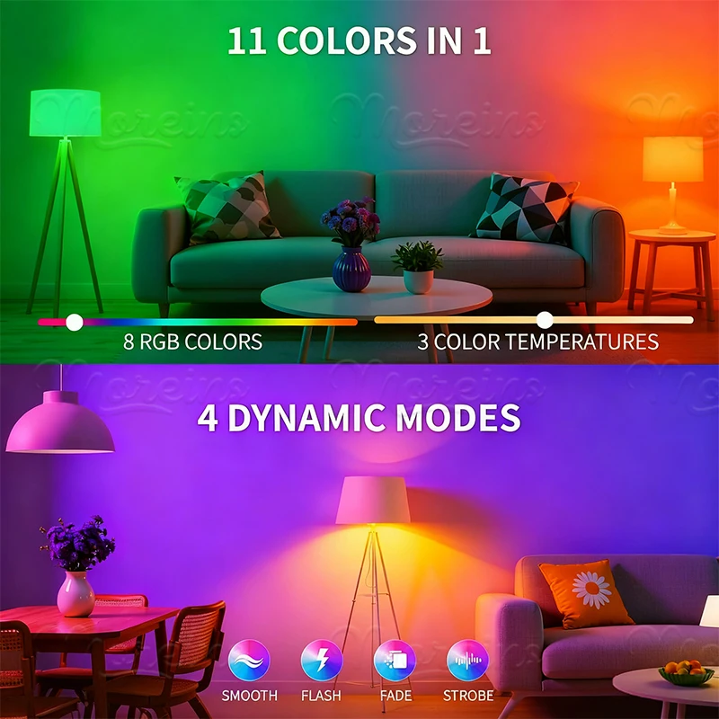 5V Rechargeable Light Bulb Remote Control Battery RGB Color Changing Temperature Dimmable Timer Function for Wireless Table Lamp