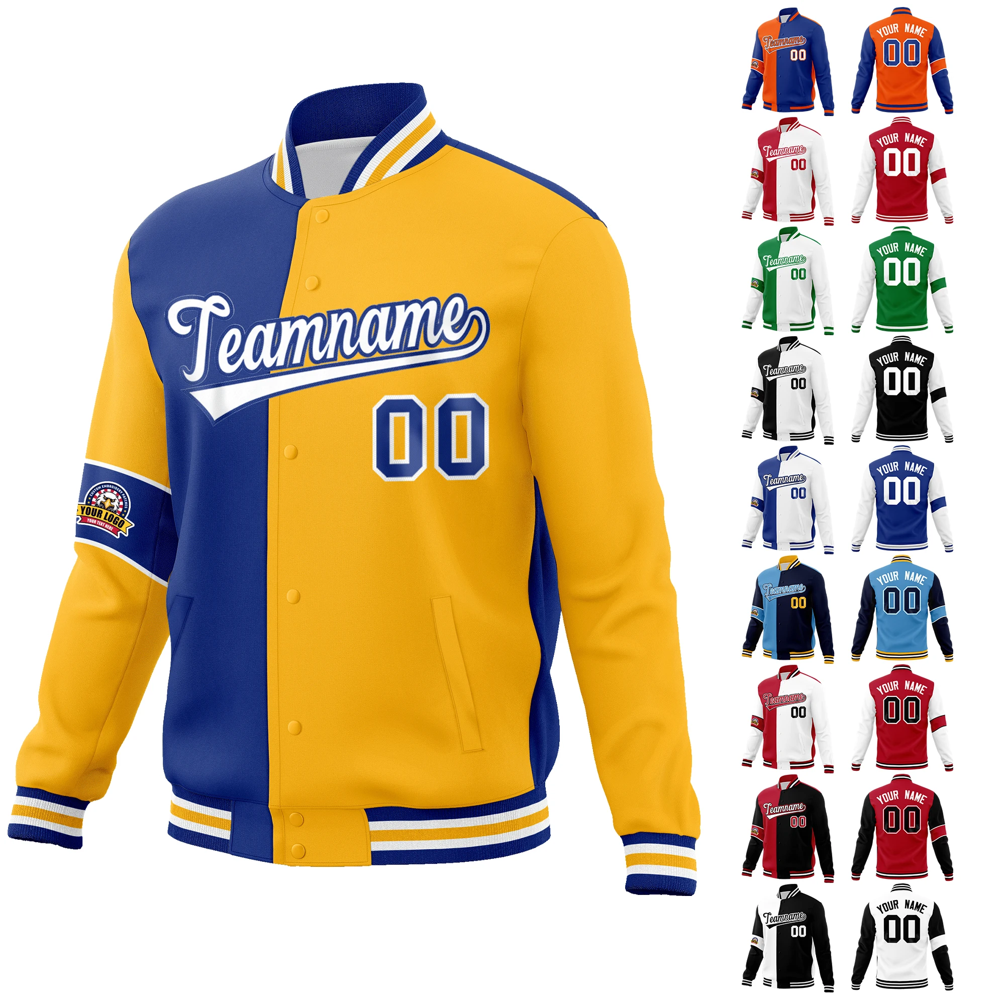 

Customized Casual Teamwear Baseball Plus Size Men's Letterman Coat Personalized Winter Windbreaker Stitched Varsity Jackets