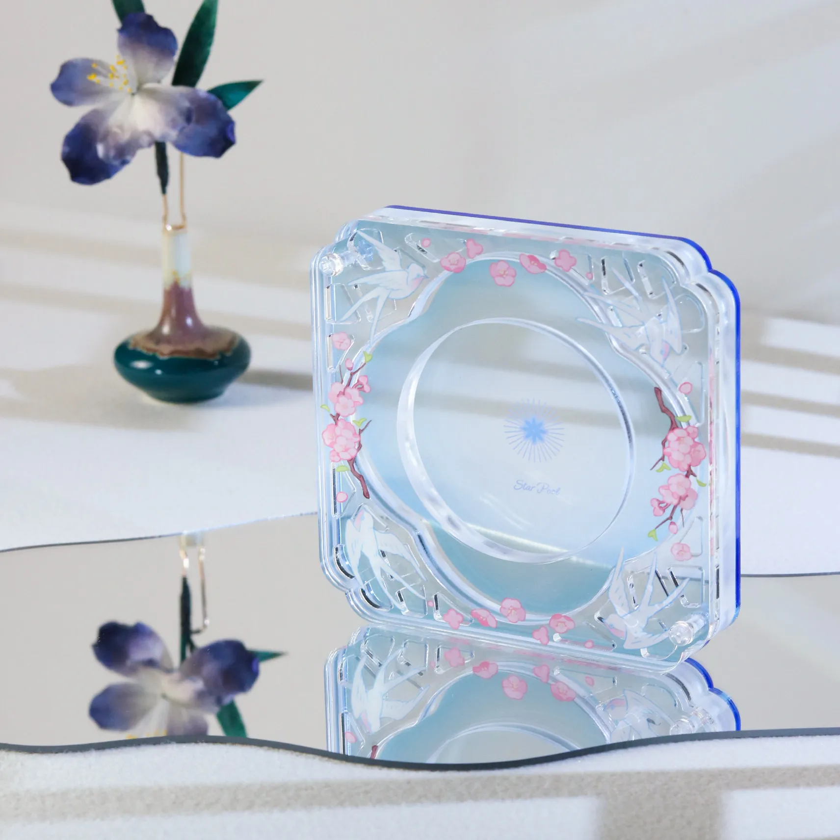 Swallow's Return 58/65/75mm Badge & 9/10cm Coaster Acrylic Display Frame, Fresh Style Storage Case, for Anime Kpop Merch Decor