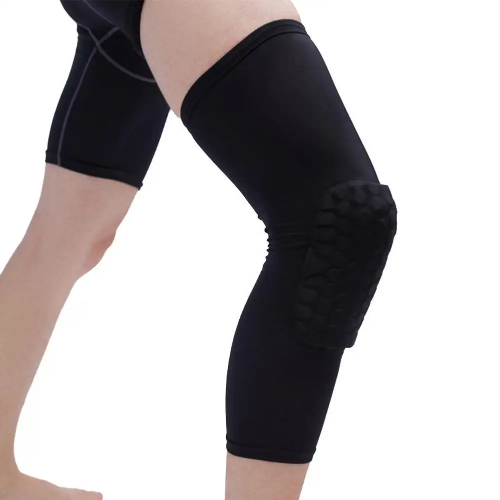 1PC Basketball Knee Pads Sleeve Honeycomb Brace Elastic Kneepad Protective Gear Patella Foam Support Volleyball Support