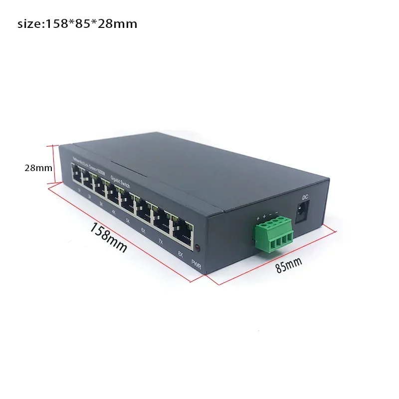 8-port 10/100/1000M POE 48V(400W-600W) 802.3BT/ class8  managed  switch