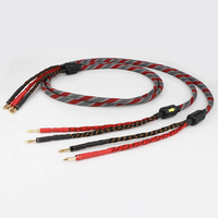2PCS Western Electric Oxygen-Free Copper OFC Audio HiFi Speaker Cable Amplifier  Banana Spade Plug  Speaker Cable