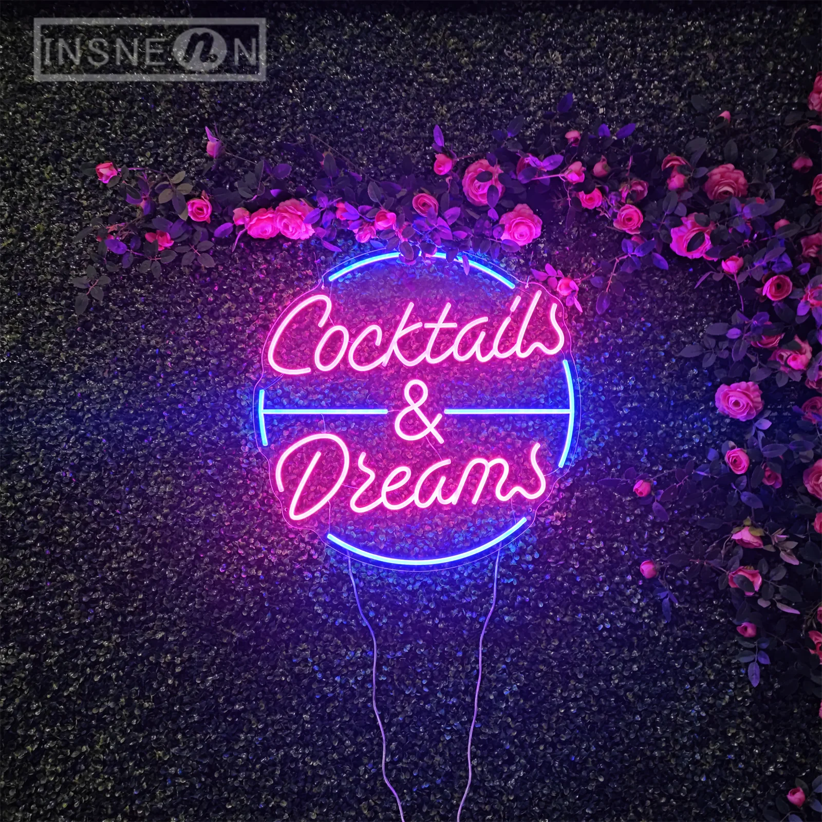 Cocktails and Dreams Neon Sign Wall Decor LED Neon Lights for Party Club Beer Store Neon Wall Decoration LED Business Signboard