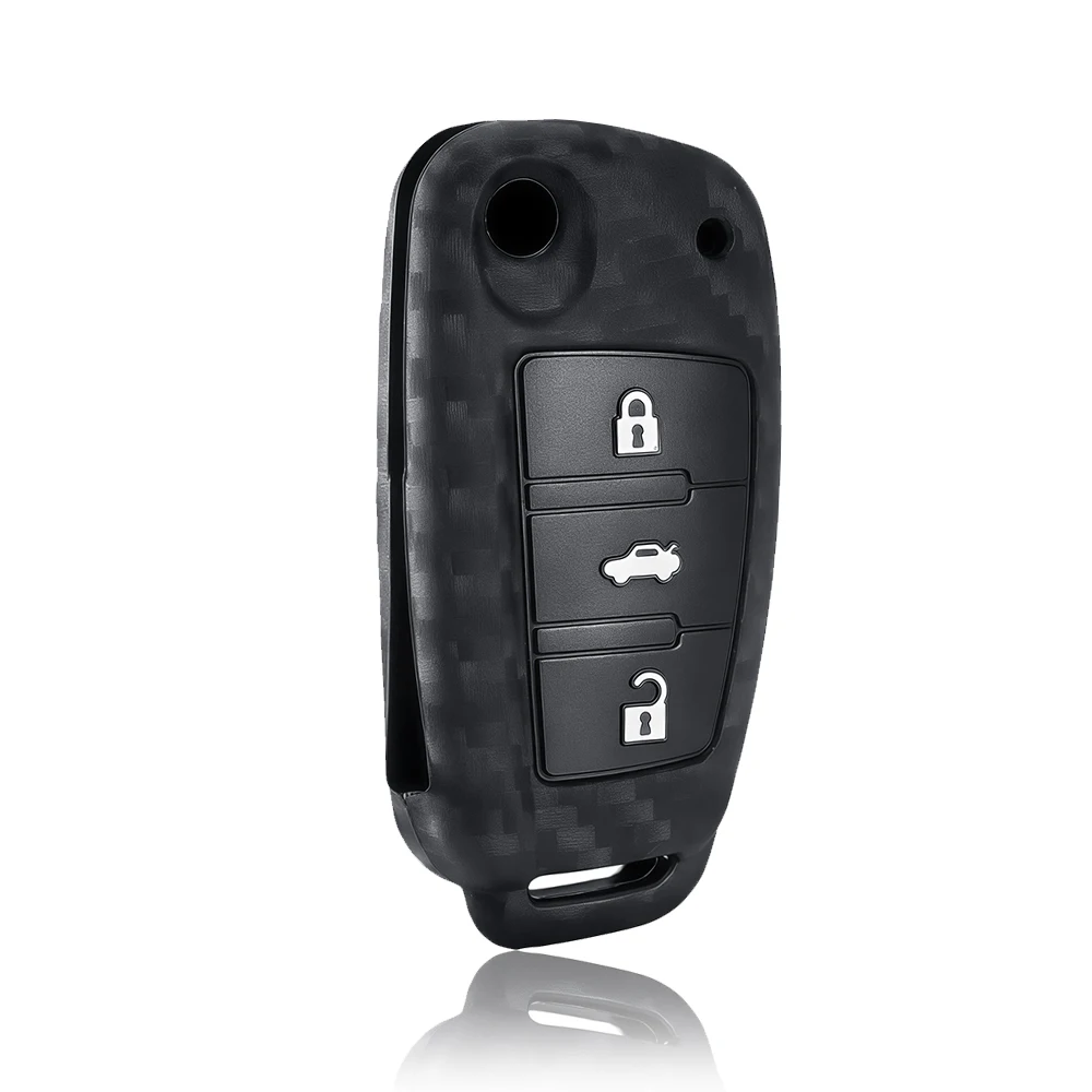 New Silicone Key Case Cover Shell for Audi A4 B7 A6 C6 4f 8v A3 8p A1 A3 Remote Key Holder Jacket Accessories Fob Accessories