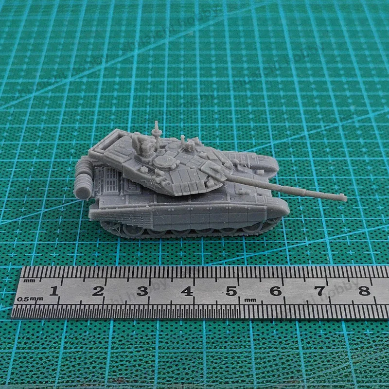 5PCS Russian T-90AM Main Battle Tank Resin Model 1/144 Scale Uncolored Battle Tanks Military Toys for Painting Decoration Hobby