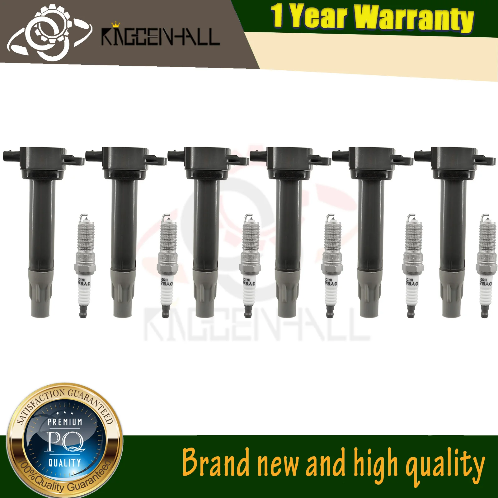 04606869AA 6pcs Ignition Coil&Iridium Spark Plug Kit Compatible With Dodge Avenger Chrysler 300 Sebring 2.7L 3.5L Pacifica 4.0L