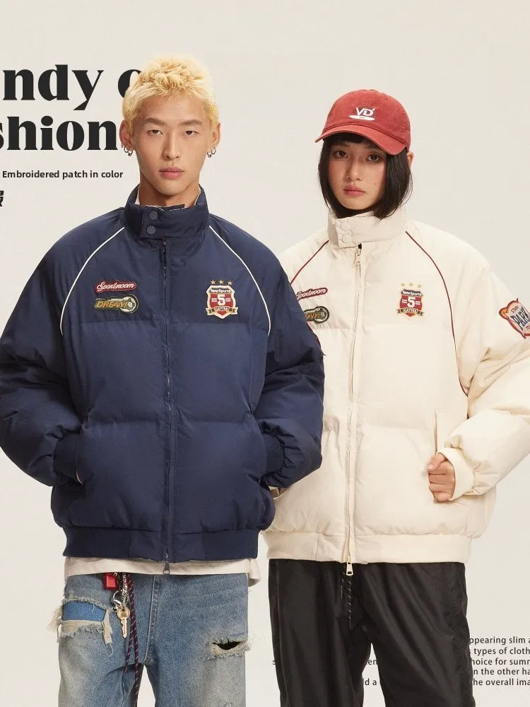 

Американская утепленная хлопковая куртка для мужчин, зимнее теплое пальто-пуховик, молодежная модная верхняя одежда Cleanfit для пар