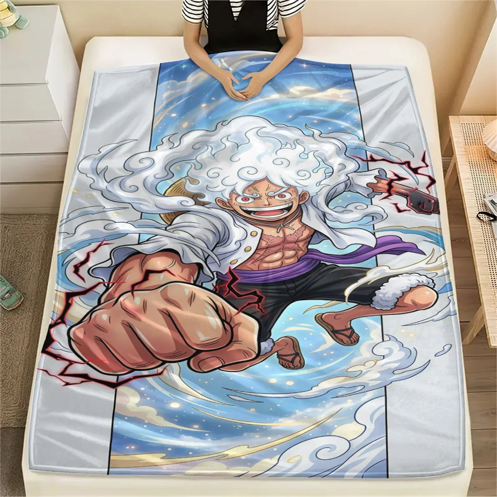 Luffy Light Carry Printed Blanket, Flannel Blanket Perfect for Travel Plan, Picnic Gathering and Home Rest.-TING