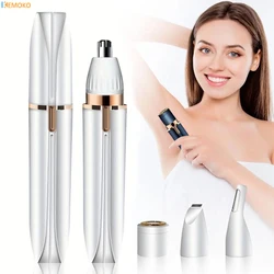 4 in 1 Full Body Facial Remover - Painless Portable Epilator for Men&Women - Rechargeable Electric Trimmer for Nose, Eyebrows