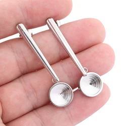 10pcs Stainless Steel Fit 10mm Pointback Stone Cabochon Earring Base Setting Blanks Diy Ear Post Findings For Jewelry Making