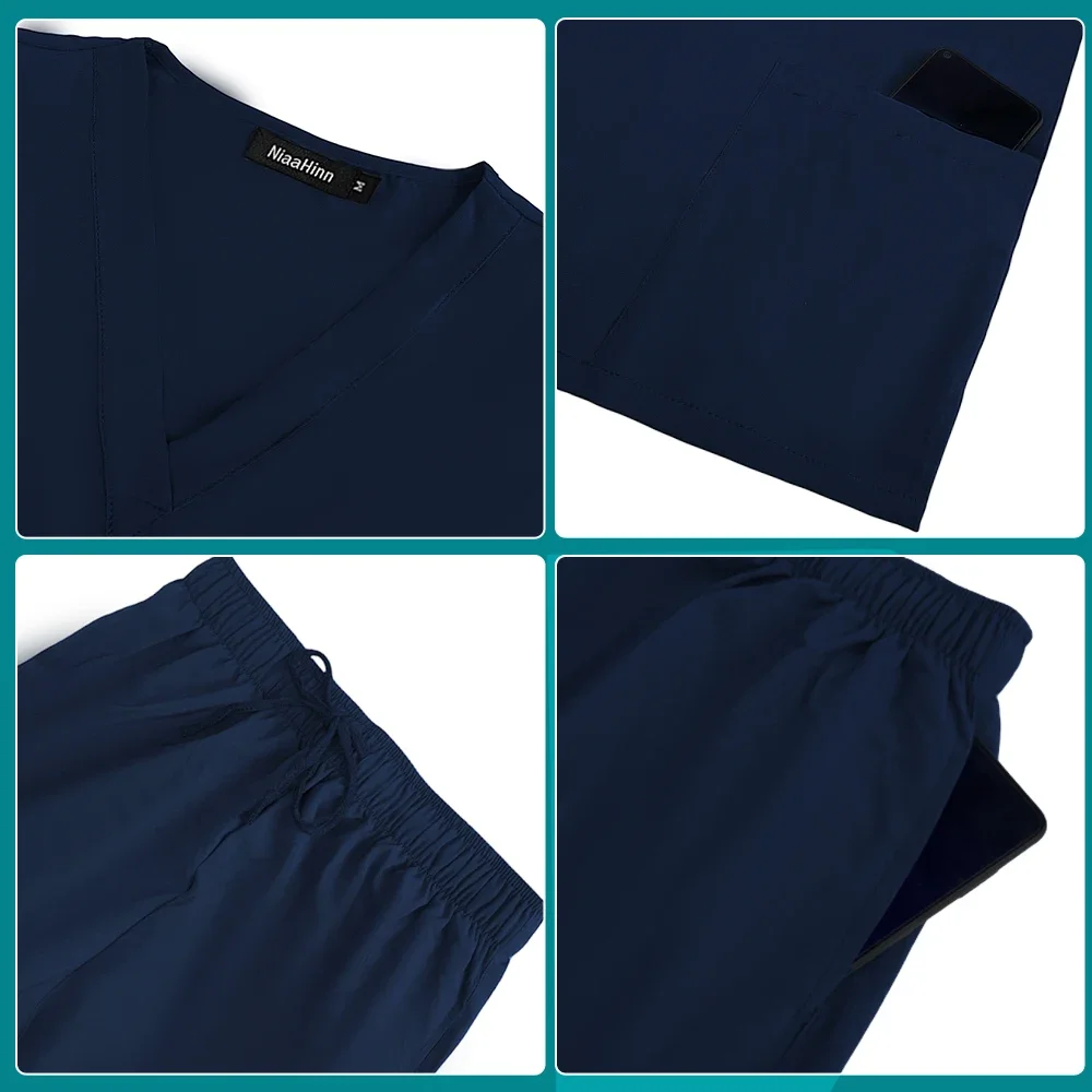 Uniforme de enfermera para mujer, ropa de trabajo médica, transpirable, Simple, a la moda, para veterinario, tienda de mascotas, farmacia, cuidado de la salud, Spa