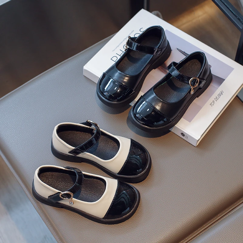 

Spring Autumn 2025 Children's Leather Shoes Fashion Children's Shoes Anti-Slip Platform Soft Comfortable Waterproof Shoes