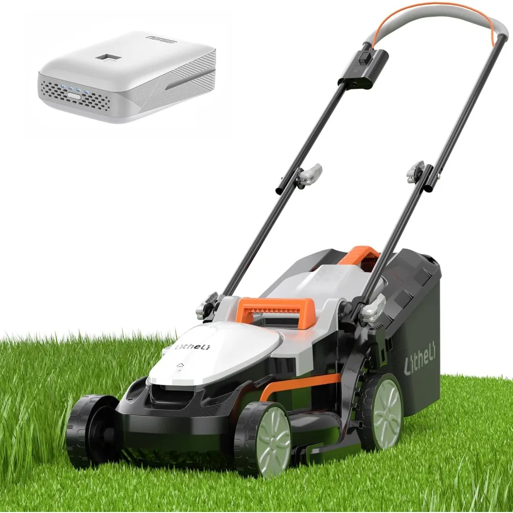 

Litheli Electric Lawn Mower Cordless,Grass Cutter Machine for 1600 Sq.Ft.Lawnmower with Motor,13 in Cutting Width,8 Gallon Capac