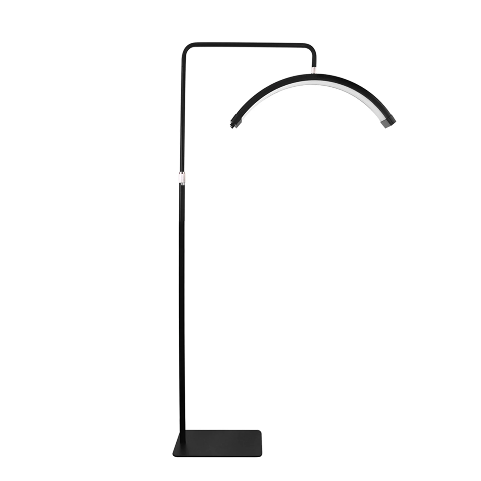 36-W-Boden-LED-Videoleuchte, halbmondförmiges Fülllicht, 3200 K-5600 K, dimmbar, mit 180 cm/70,9 Zoll Metalllichtständer-Fernbedienung
