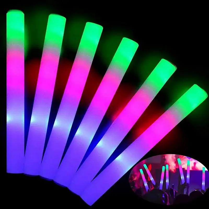 10/15ชิ้น/ล็อต Sticks สำหรับงานแต่งงานวันเกิดที่มีสีสัน3กระพริบโฟมไฟ LED Stick LED Party Supplies