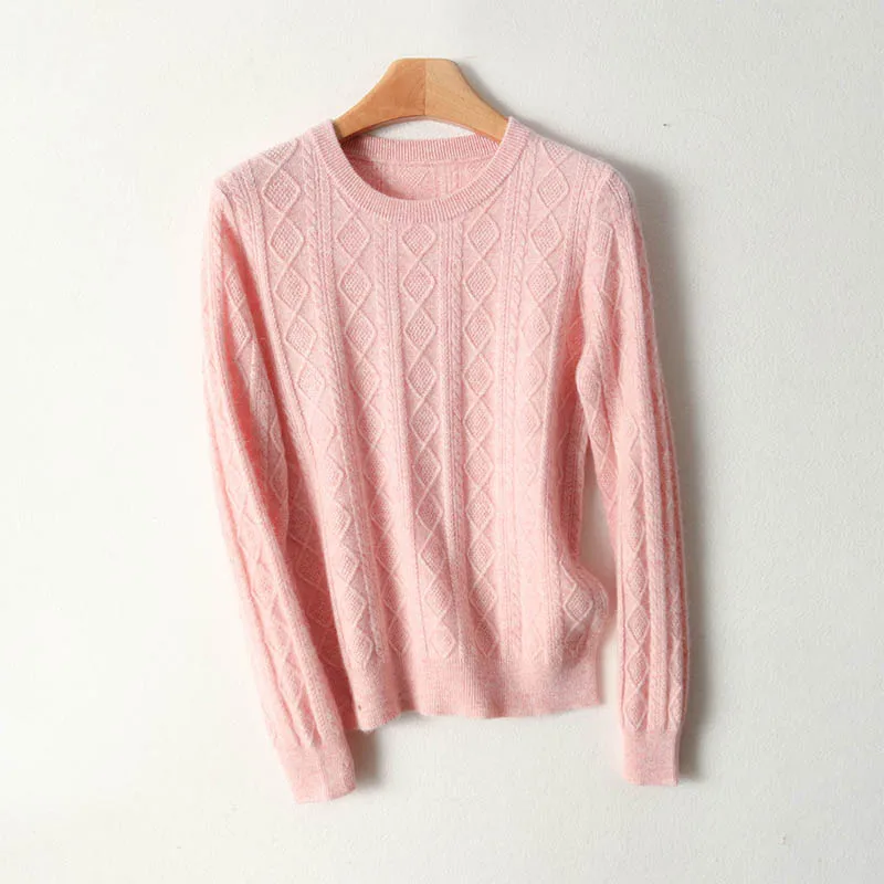 

Новый осенне-зимний женский шерстяной трехмерный свободный вязаный пуловер с круглым вырезом и длинными рукавами, свитер, модный повседневный топ