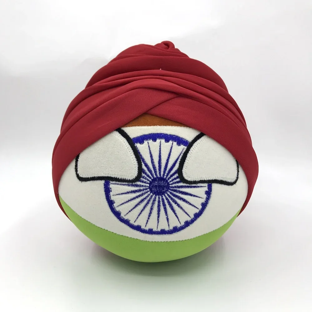 إنديابول إندبول بولندبول دمية قطيفة جمهورية الهند كونتري بول IND كونتري بول وسادة محشوة لعبة تنكرية للهدايا