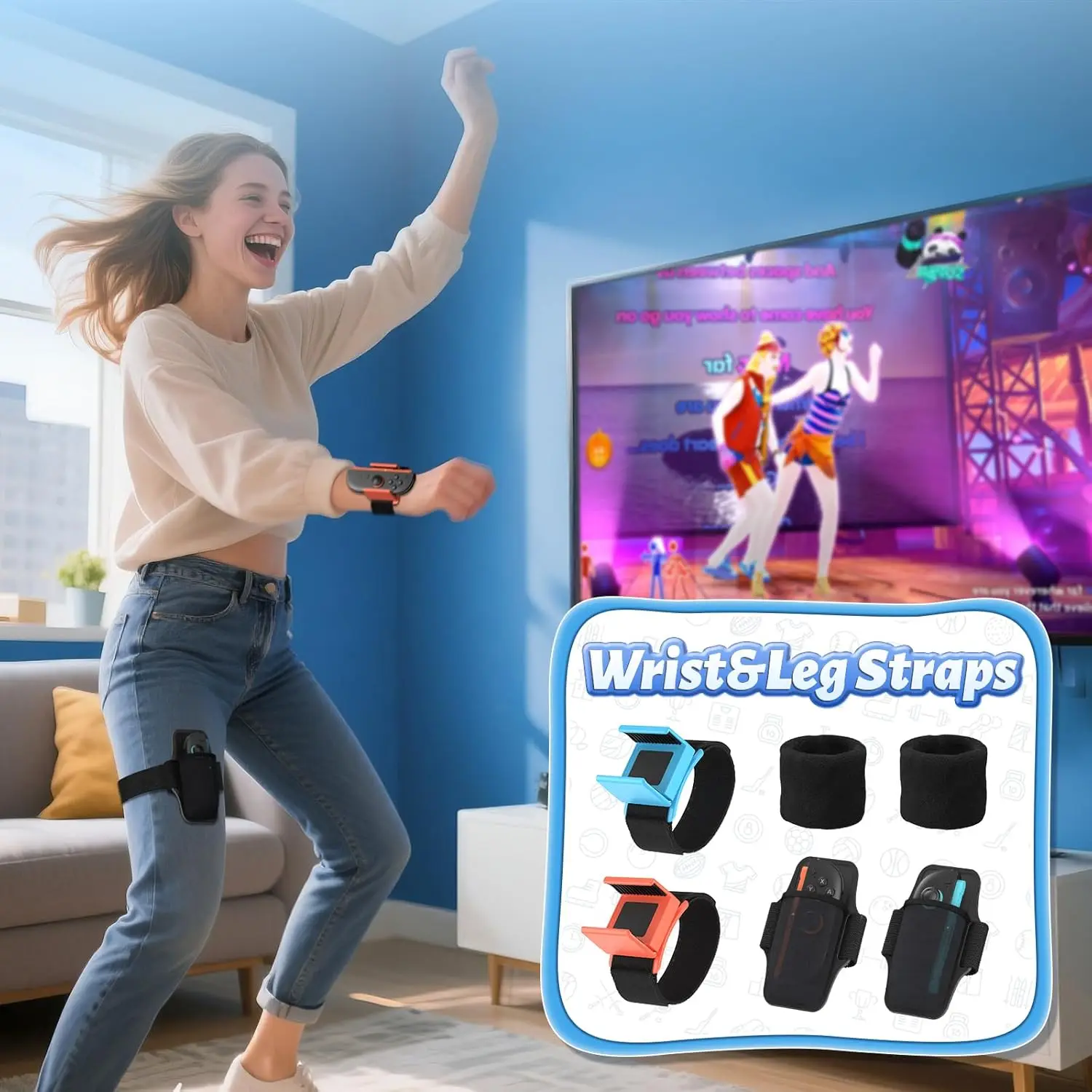 19 in 1 All In One Switch 2 Sports Accessories Bundle for Switch2 Game Kit Golf Club Tennis Racket Wrist Strap Travel Bag Case