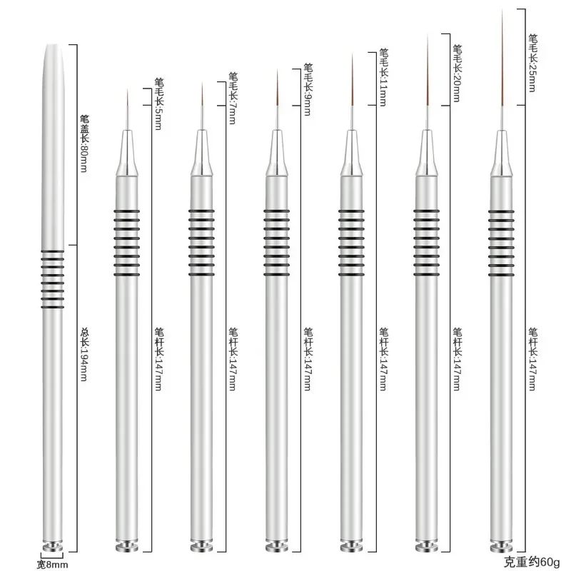 Nail Art Liner Brushes for Professional Design
