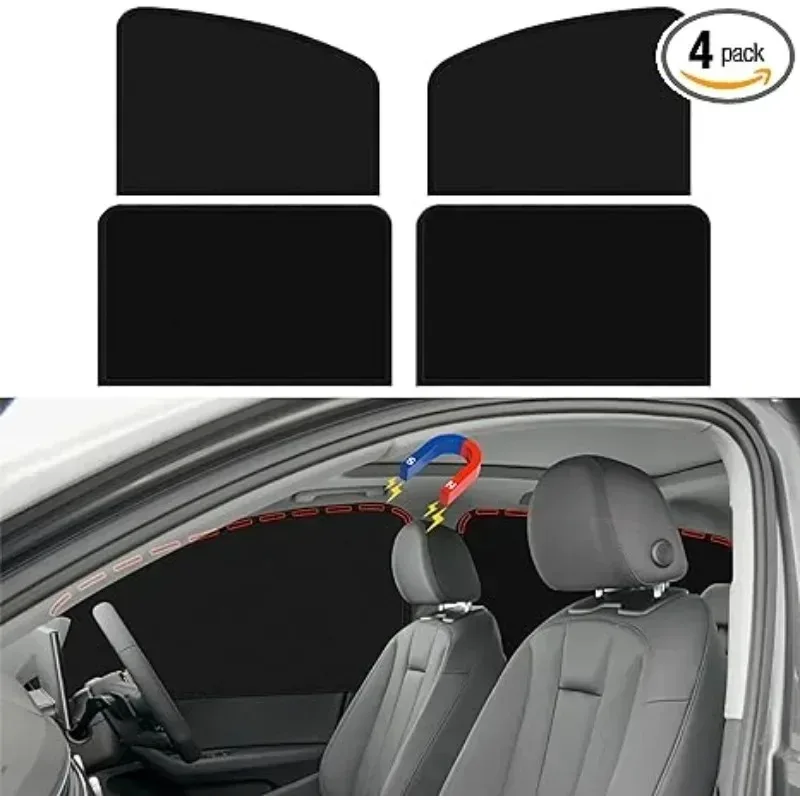 

Car 4PCS Universal Side Window Sun Shades Magnetic Privacy Blinds Blackout Curtains for Camping Sleeping Nap Baby Kids